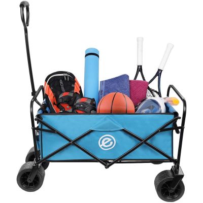 8. Deluxe Faltbarer Reise- und Strandbuggy 66x48x90cm mit Griff, Blau