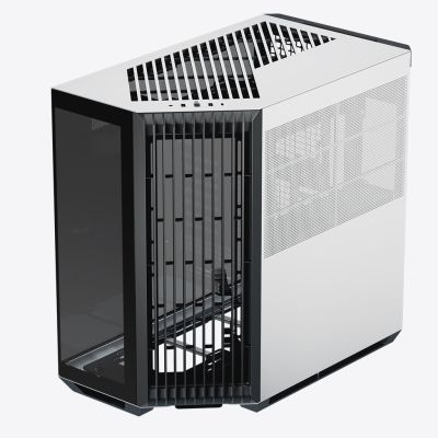 2. APNX V1 Gehäuse, Midi-Tower, ATX, gehärtetes Glas, Schwarz und Weiß