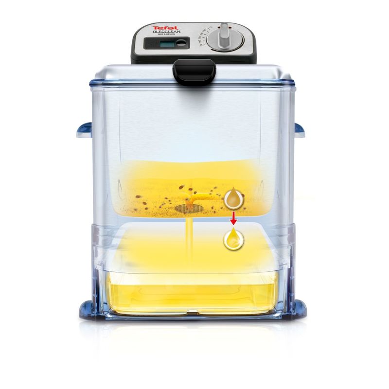 13. Tefal FR8040 Fritteuse, Fassungsvermögen 3,5 l, Farbe Schwarz, Edelstahl, Leistung 2300 W, Abmessungen 34,8 cm x 46,4 cm