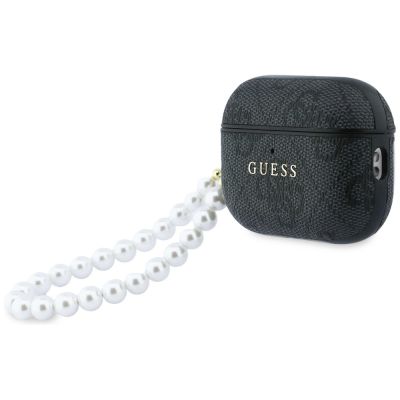 3. Guess 4G Pearl Strap Case für AirPods Pro 3 - Schwarz