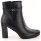 11. Damen-Stiefeletten mit Blockabsatz, gefüttert, schwarz, M.Daszyński AF125-22