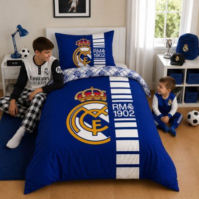 3. Real Madrid Bettwäsche-Set aus Baumwolle, 140x200 + 70x90 cm, REB80207BL