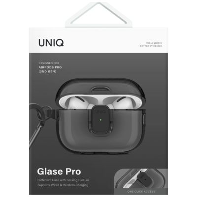 2. Uniq Glase Pro Case für AirPods Pro 2 - Schwarz