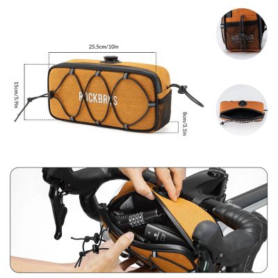 3. Rockbros TL001 ROAD TO SKY 1,9L Lenkertasche, wasserdicht – Orange