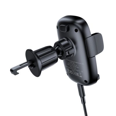 4. Acefast D48 Kfz-Lüftungshalterung mit kabellosem Ladegerät, Schwarz