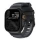 9. Nomad Rocky Point Armband, schwarzes Leder, Titan