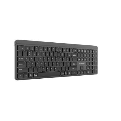 4. GEMBIRD Kabelloses Tastatur- und Maus-Set Slim Pro Business, Dual-Modus, 2,4 GHz + Bluetooth, US-Layout, Schwarz