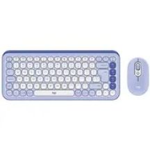 Logitech Pop Icon Combo Tastatur und Maus inklusive, universelle Bluetooth-QWERTZ-Tastatur, türkisch-lila, weiß