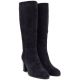 4. Graue Damen-Lederstiefel mit Absatz Vinceza 67049