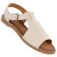 Beige Damen-Ledersandalen Campbell 19391