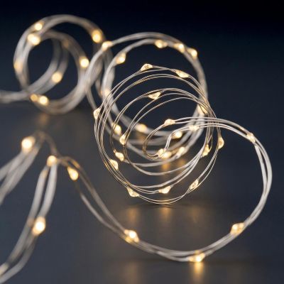 5. DRAHTLICHTERKETTE MIT BATTERIEBETRIEB, 40 LED, WARMWEISS (R)
