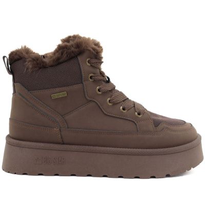 2. Braune Big Star Plateau-Schneestiefel für Damen UU274168