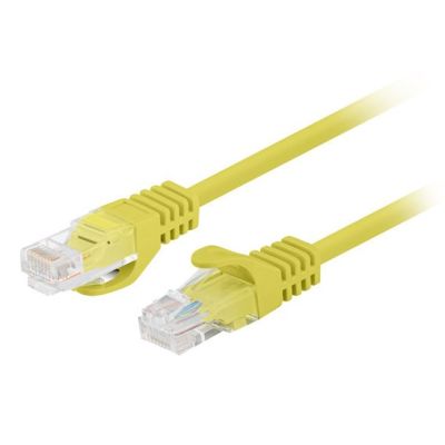 Patchkabel Kat. 6 UTP 3 m gelb Fluke geprüft Lanberg 10er-Pack