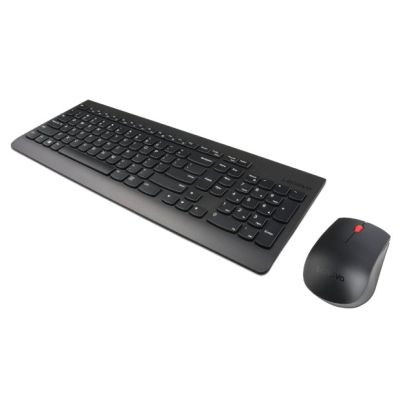 Lenovo 510 Kabelloses Tastatur- und Maus-Set GX30N81776 (USB 2.0; (US); schwarz; optisch; 1200 DPI)