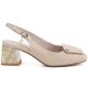 2. Beige Lederpumps mit freiem Absatz Artiker 58C0672