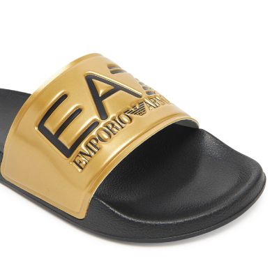 3. Emporio Armani EA7 Herren-Sportsandalen Schwarz/Gold - 7X000108-AF15118-MZ097