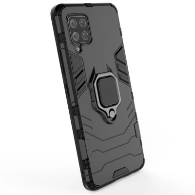 4. Ring Armor robuste Kickstand TPU/PC Panzer Handyhülle Hard Case für Samsung Galaxy A42 5G schwarz