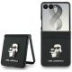 Karl Lagerfeld Karl&Choupette Saffiano Pins Hülle für Samsung Galaxy Z Flip 8 - Schwarz