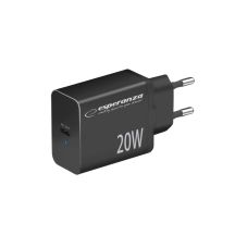 ESPERANZA Netzladegerät 20 W USB-C PD Schwarz EZC104K