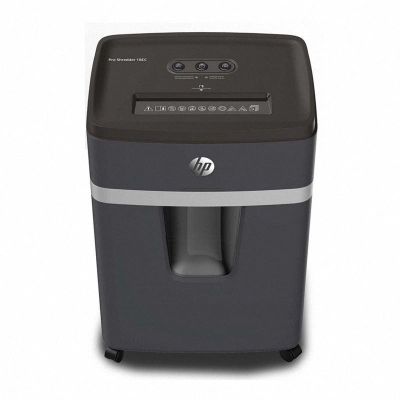 4. HP Aktenvernichter PRO SHREDDER 18CC, Mikroschnitt, P-4, 18 Blatt, 25 l, Dunkelgrau