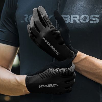 19. Rockbros Fahrradhandschuhe Frühling/Sommer/Herbst, Full, Größe: XXL - Schwarz