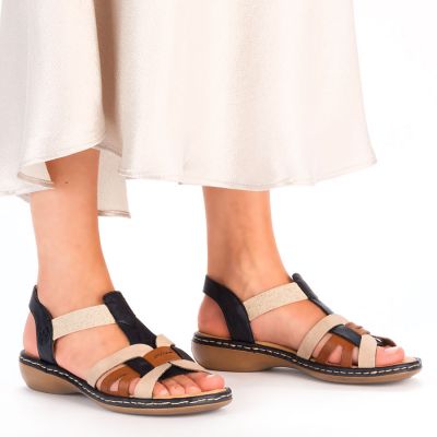 4. Bequeme Rieker W RKR662 mehrfarbige Sandalen