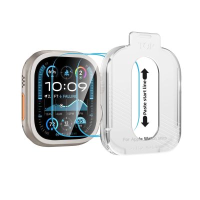 2. Tech-Protect Easy Set+ Panzerglas 2er-Pack für Apple Watch Ultra 1/2 49 mm – Klar