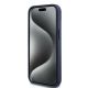 5. DKNY Lederhülle mit Monostreifen und Metalllogo für iPhone 15 / 14 / 13 – Blau