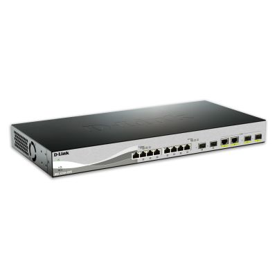 D-Link DXS-1210-12TC/E Netzwerk-Link Managed L2 10G Ethernet (100/1000/10000) 1U Schwarz, Silber