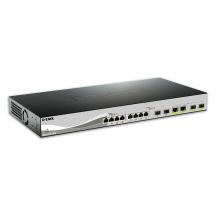 D-Link DXS-1210-12TC/E Netzwerk-Link Managed L2 10G Ethernet (100/1000/10000) 1U Schwarz, Silber