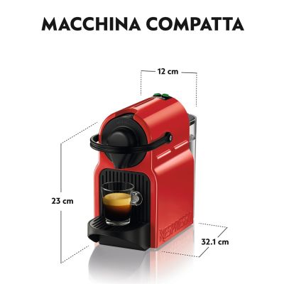 3. Krups Nespresso Inissia XN1005 Kapselkaffeemaschine (1260W; rot)