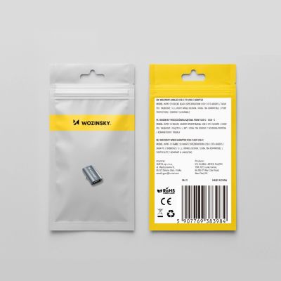 9. Wozinsky WPKF-01 USB-C - USB-C 40Gb/s 240W 8K OTG Winkeladapter - Grau