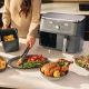 33. Ninja DZ400EU Doppelfritteuse 9,5 l, autonom, 2470 W, Heißluftfritteuse, Grau
