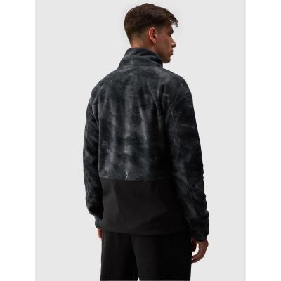2. Herren-Fleecejacke mit Stehkragen, Oversize, Größe 4F 4FWAW24TFLEM299-90A