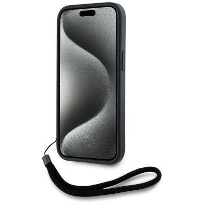 4. Karl Lagerfeld Saffiano Athleisure Stripes Cord iPhone 15 Pro Max Hülle - Rot