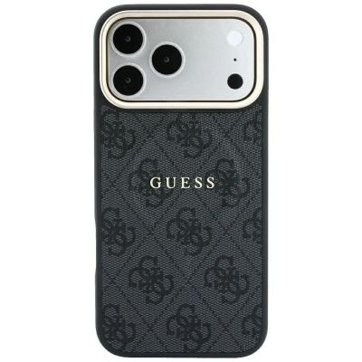 3. Guess Embossed 4G Classic MagSafe Hülle für iPhone 17 Pro Max / 18 Pro Max – Schwarz