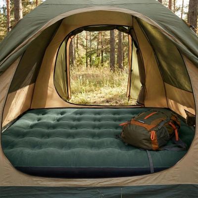 4. Beflockte Matratze für 2 Personen, Grün, 191 x 137 x 22 cm, 24644