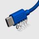 6. SBS TECABLETISSUETCB USB-C – USB-C-Kabel 1,5 m 60 W geflochten – blau