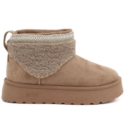 2. Big Star UU274169 Wasserdichte beige Plateau-Schneestiefel für Damen