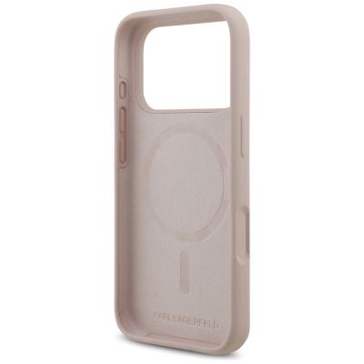 7. Karl Lagerfeld Silikon Karl&Choupette Ring MagSafe Case für iPhone 17 Pro - Pink