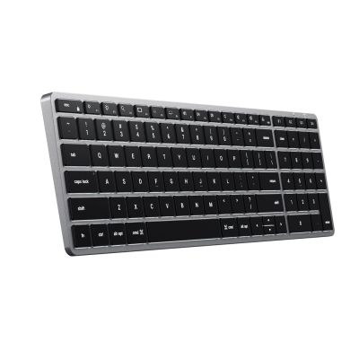 2. Satechi Slim X2 Bluetooth Backlit Keyboard – kabellose Tastatur mit Ziffernblock (Space Gray) US