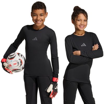 adidas Gepolstertes Torwart-Langarmshirt für Kinder, Schwarz KA1678