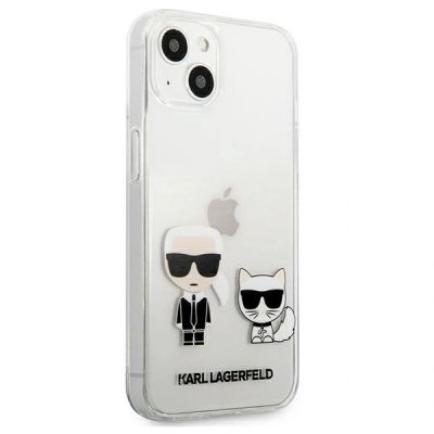 4. Transparente Karl Lagerfeld Karl & Choupette Hülle für iPhone 13 mini - transparent