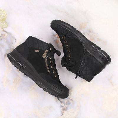 41. Rieker W RKR567 Wasserdichte, isolierte Lederstiefeletten