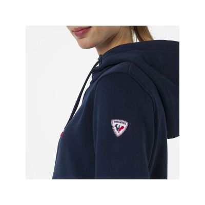 12. Rossignol W LOGO SWEAT FZ HOOD FL marineblau