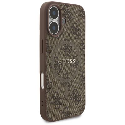4. Guess 4G Ring Classic Logo MagSafe Hülle für iPhone 17 - Braun