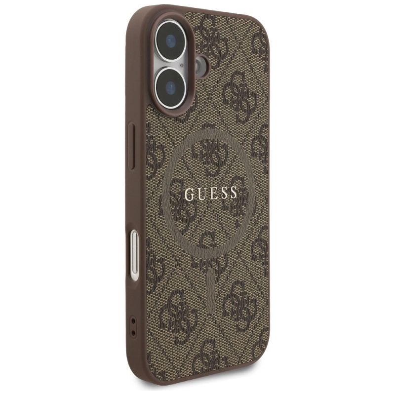 4. Guess 4G Ring Classic Logo MagSafe Hülle für iPhone 17 - Braun