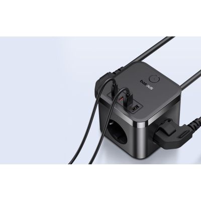 4. Baseus PowerCombo 3AC+2U+2C 30W EU-Steckdosenleiste (1,5 m; schwarz)