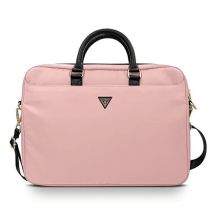 Guess Nylon Triangle Logo-Tasche für einen 16-Zoll-Laptop – Rosa