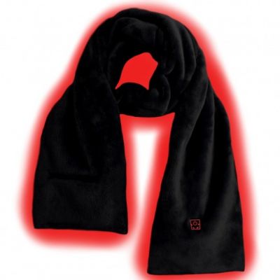 7. Glovii GA1B beheizbarer Schal als Körperschutz für Wintersportarten, Skifahren, Snowboarding / Snowboardfahren, Unisex, Polyester, Schwarz